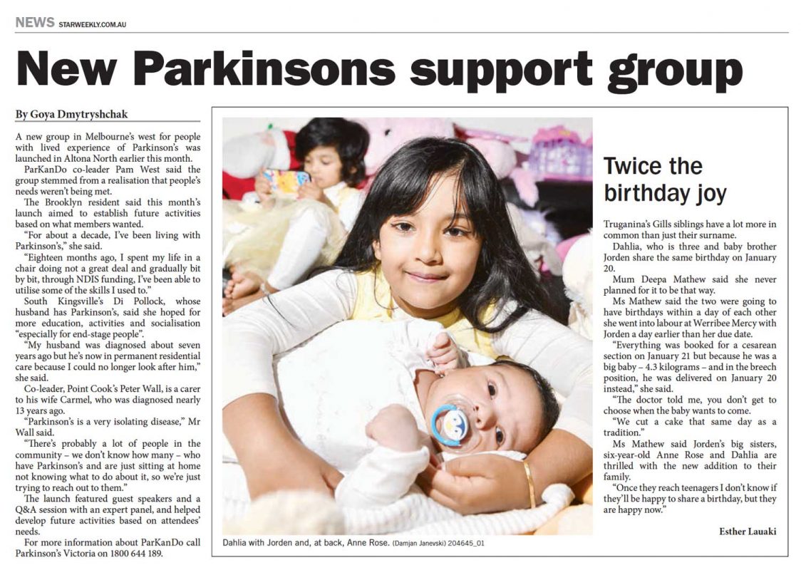Star Weekly - New Parkinsons support group