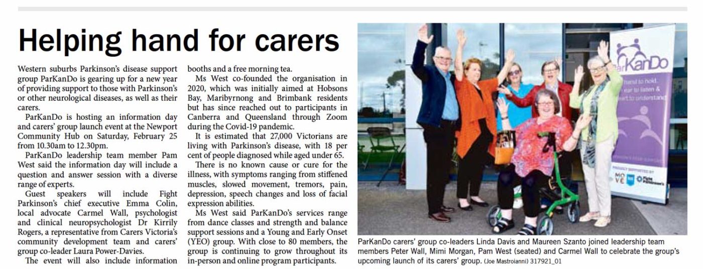 Helping hand for carers Star Weekly 14 February 2023, p 7